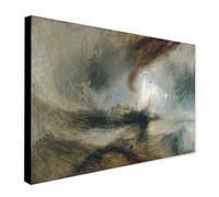 Snow Storm Steam Boat Off A Harbour's Mouth by J.M.W Turner - Wrapped Framed Canvas Wall Art (A2 [24 x 16 inch / 61 x 41 cm])