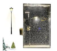 Snow Tales Lamp, DIY Snowy Night Street Lamp Kit, Christmas Snow Scene Night Light with Flowing Snow, Romantic Winter for Bedroom or Holiday Decor
