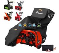 Snow Thrower Cover,Heavy Duty 420D Snow Blower Cover with Waterproof Strip,Air Vent,2 Reflective Handles,Windproof Buckle,Universal Protective Snow Blower Accessories for Two Stage Snow Thrower