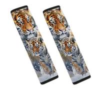 Snow Tiger Mama And Little Funny Car Seat Belt Pads Soft Shoulder Seatbelt Pads Protector Car Interior Accessories