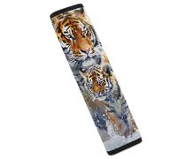 Snow Tiger Mama And Little Funny Car Seat Belt Pads Soft Shoulder Seatbelt Pads Protector Car Interior Accessories