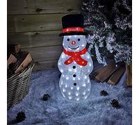 Snow Time 52.5cm Acrylic Snowman in Top Hat Light Up Christmas Decoration (RS04914)