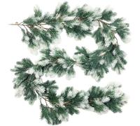 Snow Tipped Green Christmas Garland Decoration | Snow Tipped Artificial Greenery Christmas Garland | Greenery Pine Needles Garlands For Home Christmas Decor