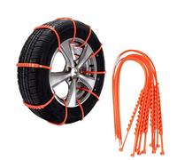 Snow Tire Chains - Emergency Traction Chains for Trucks, Portable Winter Driving on Snow, Ice & Muddy Roads