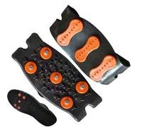 Snow Traction Cleats - Anti Slip Grips, 1.9in Winter Shoe Chains, Ice Rubber Traction Device with Adjustable Straps System, Outdoor Walking Snow Safety Equipment, Hiking Fishing Climbing Winter Use