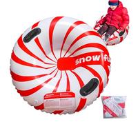 Snow Tube 33.5 inch Sleds for Adults, Inflatable Snow Sled with Handles Heavy Duty Adult Sledge Thicken Toys for Winter Style 1 Sleds for Adults