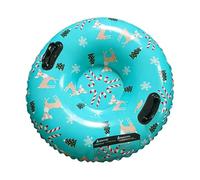 Snow Tube - 80x80cm Heavy Duty Inflatable Sledge Ring - Winter Slider with Double Handle, Recreational Equipment for Cold Weather for Garden, Games, Skiing, and