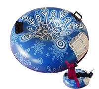 Snow Tube, Christmas Snow Sleigh - Inflatable Snow Sleigh in the Shape of Thick Snowflake, Fun Snow Tubes for Outdoor Winter Toys for Family Activities,