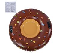 Snow Tube Inflatable Snow Sled for Adults, PVC Material, 47.2 Inch Diameter, Coffee - Fast Inflation, Cold, High Load Bearing for Outdoor Skiing