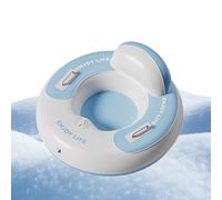 Snow Tube - Large Round Sled Alternative, Thick Layer Air Filled Construction, Secure Grip Pull Loops, High Load Bearing Ring Shape | for Mountain Descent Holiday Playtime Cold Season Adventure