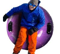 Snow Tube - Snow Ring Grip Patch, Ice Slider Thickened Air Chamber, Winter Coaster Heavy Float Cushion Ride, Rider ICY Loop Rapid Downhill Coaster Shape, Frosty Play Ring Design | Fam. For The