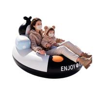 Snow Tubes for Adults Inflatable Penguin Backrest Design PVC Sled | with Handles Heavy Duty Snow Tubes for Adults for Children Boys Girls Youth Outdoor Sledding Water Lake Pool Sports