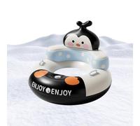 Snow Tubes for Kids Inflatable Thickened PVC Penguin Backrest Design Sled | with Handles Heavy Duty Snow Tube for Children Boys Girls Youth Outdoor Sledding Water Lake Pool Sports