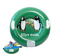 Snow Tubes For Sledding Round, 80cm Inflatable Snow Tube Sledge With Pull Rope Handle, PVC, Enlarged Widened, Snowman, Penguin Etc Patterns, For Playgrounds, Parks, Backyards, Gardens, Ice Skating