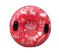 Snow Tubes for Winter - PVC Inflatable Skis for Outdoor Sled | Large Sturdy Toy Sled with Handle, Heavy Duty Portable Slider Equipment for Sports In
