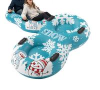 Snow Tubes Heavy Duty - Slitta gonfiabile per 2 persone | Tubo da Neve invierno resistente al con manici | all'aria Aperta Bambini Adolescenti Adulti Vacanze in famiglia Vacanze inv