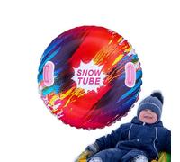 Snow Tubes Sleds - Bright Inflatable Winter Toy Handles, Durable Anti Tip Over Design, Safe Outdoor Tube for Children and Adults | Holiday Ski Activity Gear for Christmas, Snow Games, Family Sports