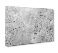 Snow Upon the Tree Branches Canvas Print | Gallery Wrapped 30mm Frame Wall Art | 30x20 inches | Ready to Hang | Contemporary Landscape Picture | Living Room Bedroom Lounge Office
