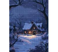 Snow View Villa Jigsaw Puzzles for Adults 1000, 1000 Piece Jigsaw Puzzles, Classic Educational Jigsaws, Impossible de Assemble Handmade, Challenging Puzzle, Fun Family Activities FNKL0-1075