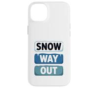 Snow Way Out Icy Block Typography Case for iPhone 14 Plus