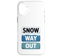 Snow Way Out Icy Block Typography Case for iPhone 16 Plus