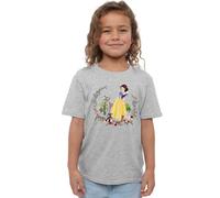 Snow White and Her Forest Friends Girls T Shirt, Athletic Heather, 5-6 Years