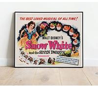 Snow White And The Seven Dwarfs Disney Classic Promo Movie Film Promo : A Huge 30"x24" Poster Print Vintage Retro Reproduction Perfect For Home Bedroom Living Room