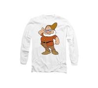 Snow White And The Seven Dwarfs, Doc, The Leader Long Sleeve T-Shirt, White | Size: Medium Snow White White M