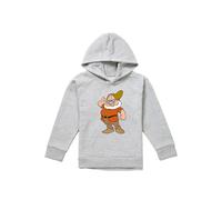 Snow White And The Seven Dwarfs, Doc, The Leader Youth Kids Pull-Over Hoodie, Athletic Heather in Grey | Size: 7-8 Years Snow White Grey 7-8 Years
