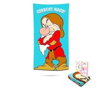 Snow White and The Seven Dwarfs Grumpy Beach Towel Set - Bundle with 40" x 72" Grumpy Beach Towel with Stickers and More | Disney Snow White Beach Accessories