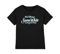 Snow White and The Seven Dwarfs Logo Kids T Shirt, Black, 3-4