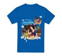 Snow White And The Seven Dwarfs Movie Stills T-Shirt Royal | Size: Small Snow White Royal S