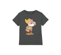 Snow White and The Seven Dwarfs, Sneezy Girls T Shirt, Charcoal, 3-4 Years