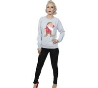 Snow White And The Seven Dwarfs Women's Classic Grumpy Heather Sweatshirt in Grey | Size: Medium Snow White And The Seven Dwarfs Grey M