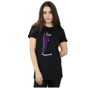 Snow White And The Seven Dwarfs Women's Evil Queen Cotton Boyfriend T-Shirt in Black | Size: Medium Snow White And The Seven Dwarfs Black M