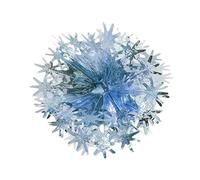 Snow White Christmas Foil Ceiling Decorations - Blue 30cm Ball