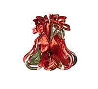Snow White Christmas Foil Ceiling Decorations - Red & Gold 30cm Bell