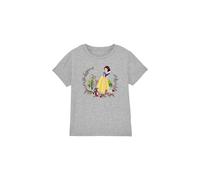 Snow White Girl's And Her Forest Friends T-Shirt Light Grey | Size: 3-4 Years Snow White Light Grey 3-4 Years