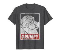 Snow White Grumpy Dwarf Poster T-Shirt, Men, Dark Heather Grey, 3X-Large