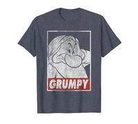 Snow White Grumpy Dwarf Poster T-Shirt, Men, Heather Blue, Large
