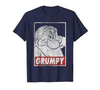 Snow White Grumpy Dwarf Poster T-Shirt, Men, Navy Blue, Medium