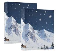 Snow White Mountain Star Sky One and A Half Inch Binder Three Ringing with Clipboard 1/2 Packs Office Supplies 200 Sheets