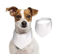 Snow White Reversible Cotton Dog Bandanas - Adjustable Small Large Dog Drool Bib For Birthday Wedding - Double Side Print