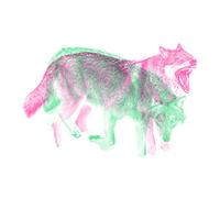 Snow Wolf Double Exposure Large Art Print Poster Wall Decor 18x24 inch