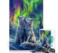 Snow Wolf Romance 1000 Piece Jigsaw Puzzles for Teenagers Jigsaw Smart Toy Indoor Play Accurate Cut (38x26cm)