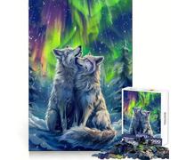 Snow Wolf Romance 1000 Piece Jigsaw Puzzles for Teenagers Jigsaw Smart Toy Indoor Play Accurate Cut (38x26cm)