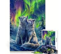 Snow Wolf Romance Jigsaw Puzzles for Adults 1000 Piece Smart Game Relaxing Fun Pattern Assembly Cherished Gift (50x75cm)