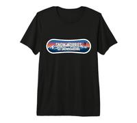 Snow Worries Go Snowboarding Funny Snowboard Snowboarder Pun Premium T-Shirt