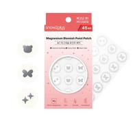 snow2plus Magnesium Blemish Point Patch - Hydrocolloid Pimple Stickers (45 Count) in Butterfly, Star & Bear Shapes with Cica, Tea Tree & Eucalyptus for Gentle Skin Car