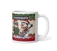 Snowasis Christmas Mug Inspired by Oasis Some Might sliegh